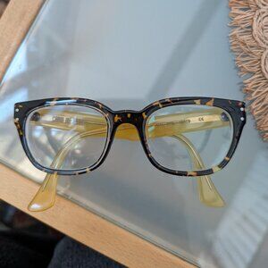 Caroline Abram Val Glasses - Tortoise and Yellow